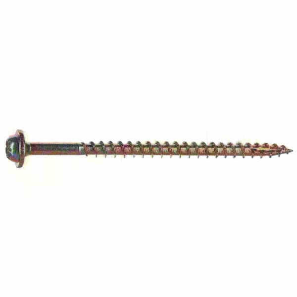 Saberdrive Wood Screw, #9, 3 in, Zinc Yellow Steel Flange Round Head Torx Drive, 75 PK 54090 - main
